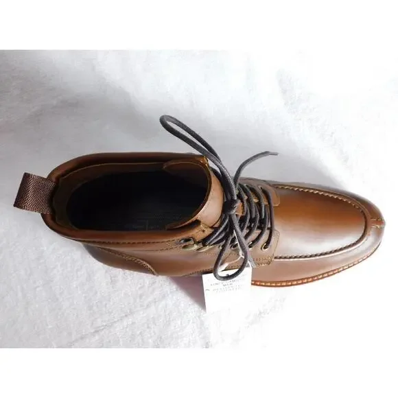 M7 Vince Camuto Brown Men's Kameil Lace-Up Leather Cuero Boots Size 9 M - Picture 5 of 5